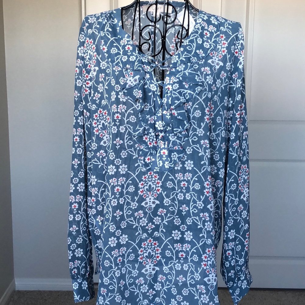 NWT Ann Taylor Loft Tie Blouse
